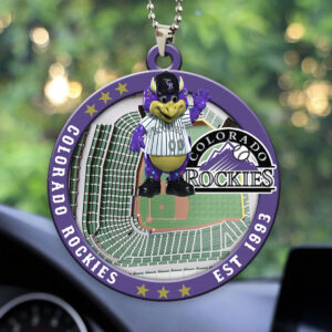 Colorado Rockies Custom shape 2-sided Acrylic Car Ornament - HOATT13040
