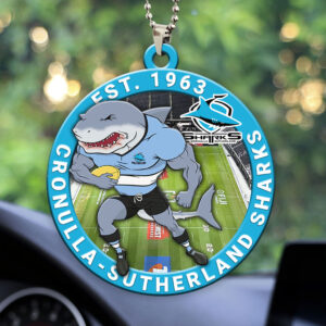 Cronulla-Sutherland Sharks Custom Shape 2-sided Acrylic Car Ornament – HOATT13369