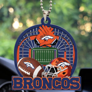 Denver Broncos Custom shape 2-sided Acrylic Car Ornament - TMTHU746