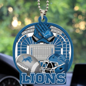 Detroit Lions Custom shape 2-sided Acrylic Car Ornament - TMTHU751