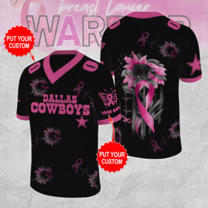 Personalized Dallas Cowboys x Breast Cancer Awareness 3D Football Jersey - MAITM12843