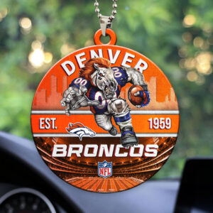 Denver Broncos Custom shape 2-sided Acrylic Car Ornament - HOATT12905