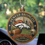 Denver Broncos Custom Shape 2-sided Acrylic Car Ornament – HOATT13439
