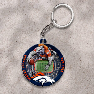 Denver Broncos Custom Shape 2-sided Keychain - HOATT12690