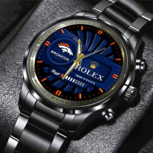 Denver Broncos x Rolex Black Stainless Steel Watch - MAITM13130