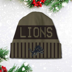 Detroit Lions 2025 Salute to Service Beanie Hat - TANTN16557