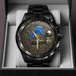 Detroit Lions 95th Anniversary 2025 Black Stainless Steel Watch - TANTN16206