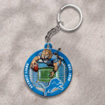 Detroit Lions Custom Shape 2-sided Keychain - HOATT12691