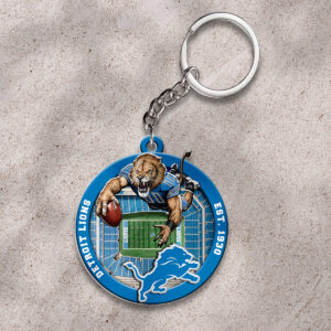 Detroit Lions Custom Shape 2-sided Keychain - HOATT12691