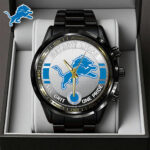 Detroit Lions Black Stainless Steel Watch - TANTN15888