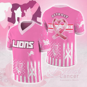 Detroit Lions x Breast Cancer Awareness 2025 3D Football Jersey - MAITM12877