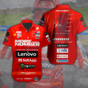 Ducati Lenovo Team x Marc Marquez Short Sleeve Button-Down Shirt – TANTN16953.1
