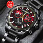 Personalized Ducati Lenovo Team x Marc Márquez  Black Stainless Steel Watch - TANTN 11479