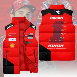 Ducati Lenovo Team x Marc Márquez 2025 World Champion 3D Sleeveless Down Jacket - HOATT13500