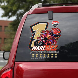 Ducati Lenovo Team x Marc Márquez 2025 World Champion 3D Car Sticker - HOATT13502