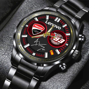 Ducati Lenovo Team x Marc Márquez Black Stainless Steel Watch - HOATT 9341
