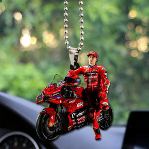 Ducati Lenovo Team x Marc Marquez Custom Shape 2-sided Acrylic Car Ornament – TANTN 11252