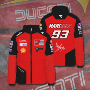 Ducati Lenovo Team x Marc Marquez 3D Stand Collar Puffer Jacket - TANTN16848