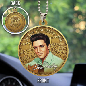 Elvis Presley Custom Shape 2-sided Acrylic Car Ornament – TMTHU1149