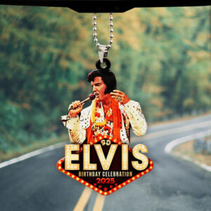 Elvis Presley 90 Years 2025 Custom Shape 1-sided Acrylic Car Ornament - TMTHU788