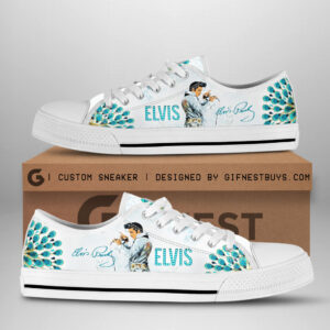 Elvis Presley Low Top Canvas Shoes - VANDH 2676