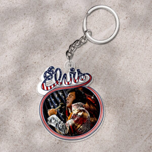 Elvis Presley Custom Shape 2-sided Keychain - HOATT 9470