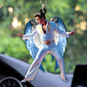 Elvis Presley Custom Shape 2-sided Acrylic Car Ornament - HOATT 7142