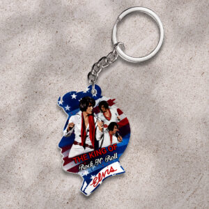 Elvis Presley Custom Shape 2-sided Keychain - HOATT 9353