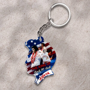 Elvis Presley Custom Shape 2-sided Keychain - HOATT 9354