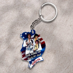 Elvis Presley Custom Shape 2-sided Keychain - HOATT 9387