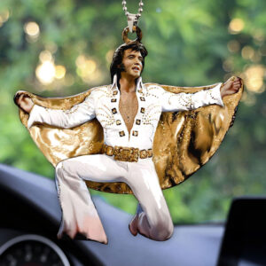 Elvis Presley Custom Shape 2-sided Acrylic Car Ornament - HOATT 7312