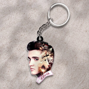 Elvis Presley Custom Shape 2-sided Keychain - HOATT 11123