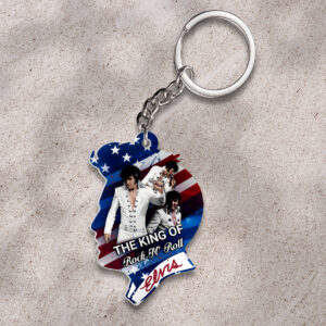 Elvis Presley Custom Shape 2-sided Keychain - HOATT 9320