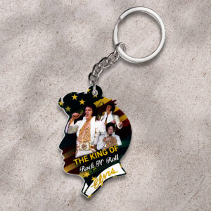 Elvis Presley Custom Shape 2-sided Keychain - HOATT 9321