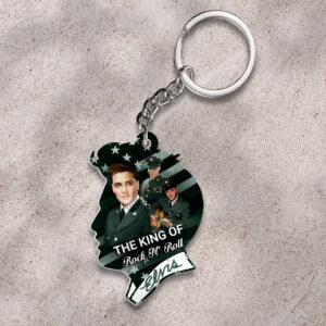 Elvis Presley Custom Shape 2-sided Keychain - HOATT 9431