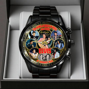 Elvis Presley Black Stainless Steel Watch - TANTN16715