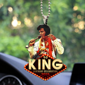 Elvis Presley Custom Shape 1-sided Acrylic Car Ornament - MAITM 9158