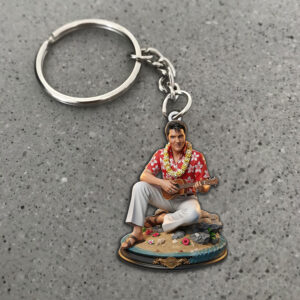 Elvis Presley Custom Shape 2-sided Keychain - MAITM12701
