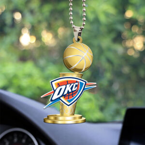 Oklahoma City Thunder 2025 NBA Champions Custom Shape 1-sided Acrylic Car Ornament - MAITM 11937