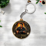 Elvis Presley Custom Shape 2-sided Keychain – TANTN 14218