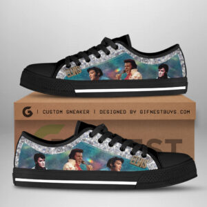 Elvis Presley Low Top Canvas Shoes - VANDH 2433