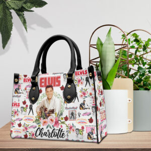 Personalized Elvis Presley Leather HandBag - VANDH 3349