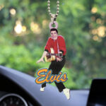 Elvis Presley Custom Shape 1-sided Acrylic Car Ornament - HOATT 6843