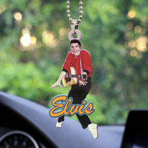 Elvis Presley Custom Shape 1-sided Acrylic Car Ornament - HOATT 6843