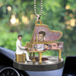 Elvis Presley Custom Shape 1-sided Acrylic Car Ornament - HOATT 6845