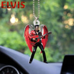 Elvis Presley Custom Shape 2-sided Acrylic Car Ornament - HOATT 6580