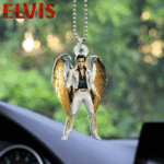 Elvis Presley Custom Shape 2-sided Acrylic Car Ornament - HOATT 6163
