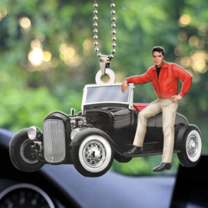 Elvis Presley Custom Shape 2-sided Acrylic Car Ornament - HOATT 6868