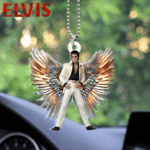 Elvis Presley Custom Shape 2-sided Acrylic Car Ornament - HOATT 5861