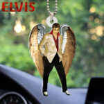 Elvis Presley Custom Shape 2-sided Acrylic Car Ornament - HOATT 7112